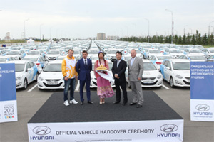 Hyundai передал автомобили для Универсиады 2013