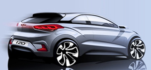 Hyundai Motor показала первое изображение купе i20 нового поколения