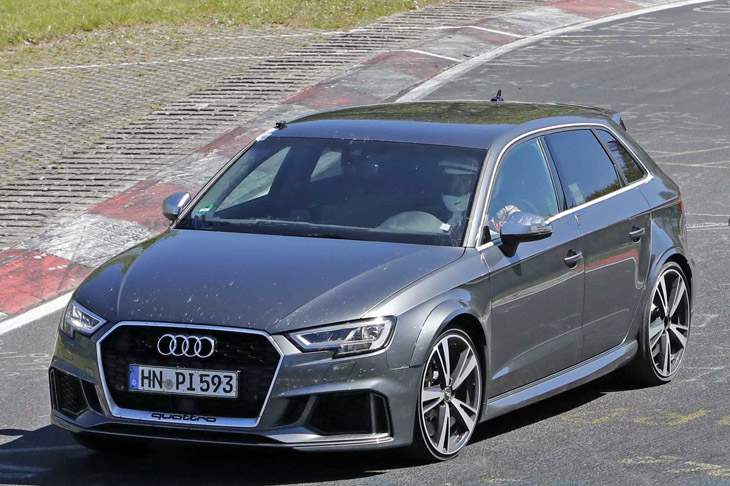 Audi выпустила новый RS3 Sportback на Нюрбургринг