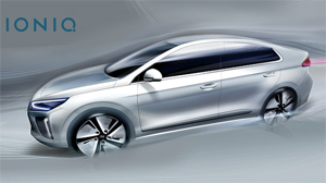 Hyundai Motor представила компьютерные изображения новой модели IONIQ