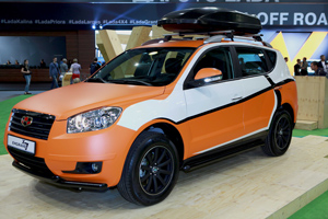 Кроссовер Geely Emgrand X7 на выставке Moscow Off-road show
