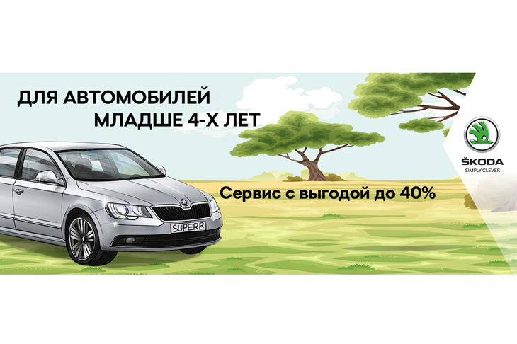 Предложение для автомобилей SKODA младше 4-х лет