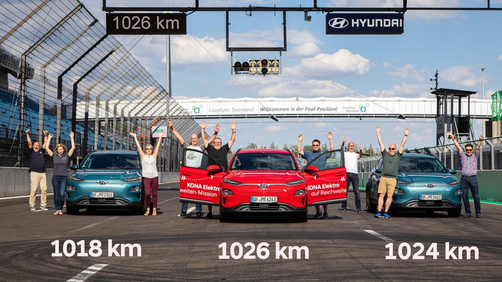 Hyundai Kona Range Record 1026 km